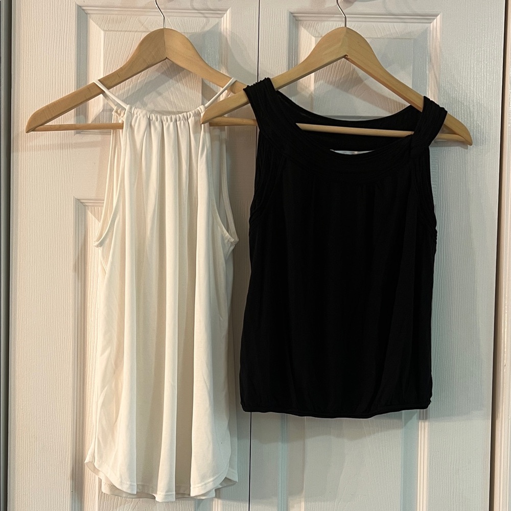 Max Studio and Green Envelope Bundle of Elegant Black and White Tops